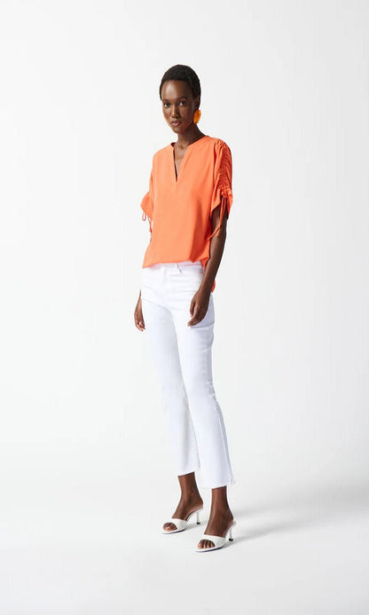 Blusa corte cuadrada con manga corta 242085 Joseph Ribkoff