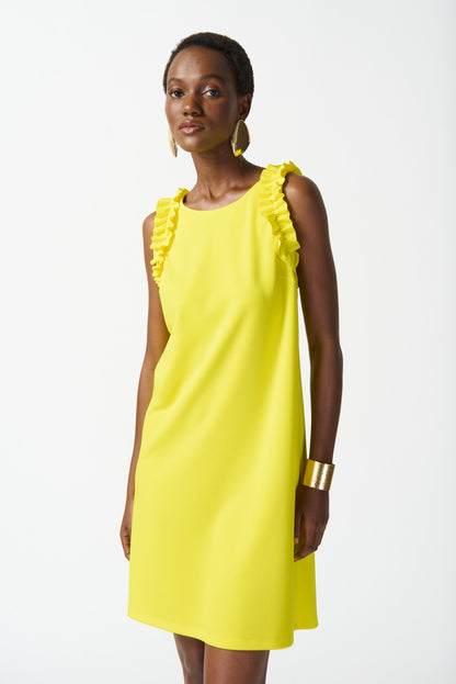 Vestido recto amarillo 242115