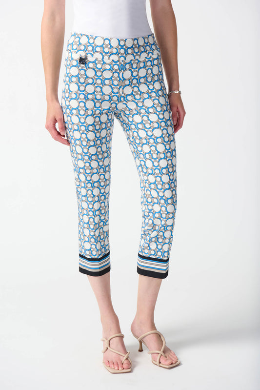 Pantalón capri con estampado geometrico 242148