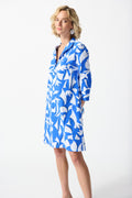 Vestido camisero estampado azul 242154