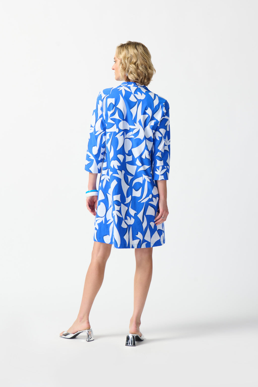 Vestido camisero estampado azul 242154