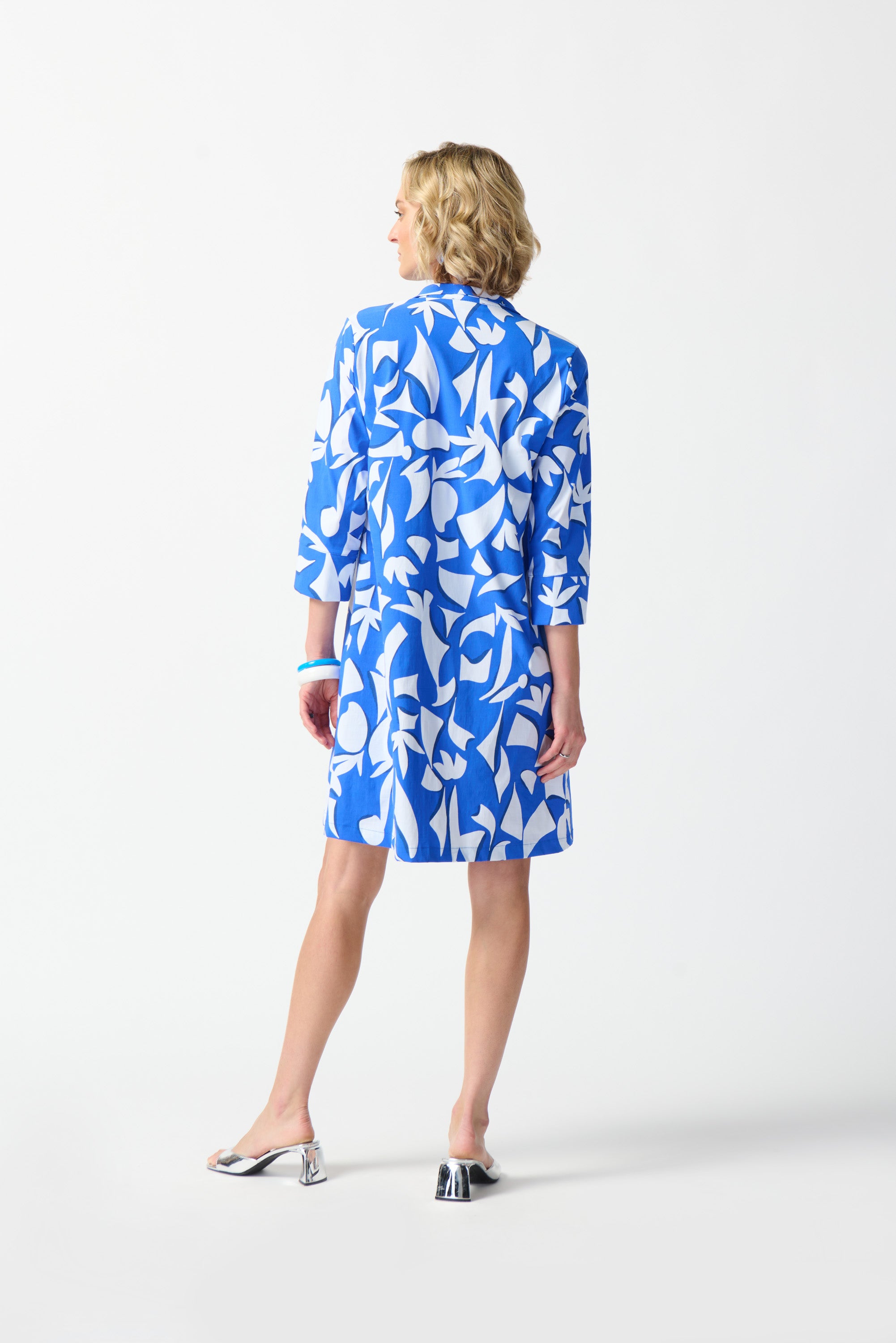 Vestido camisero estampado azul 242154