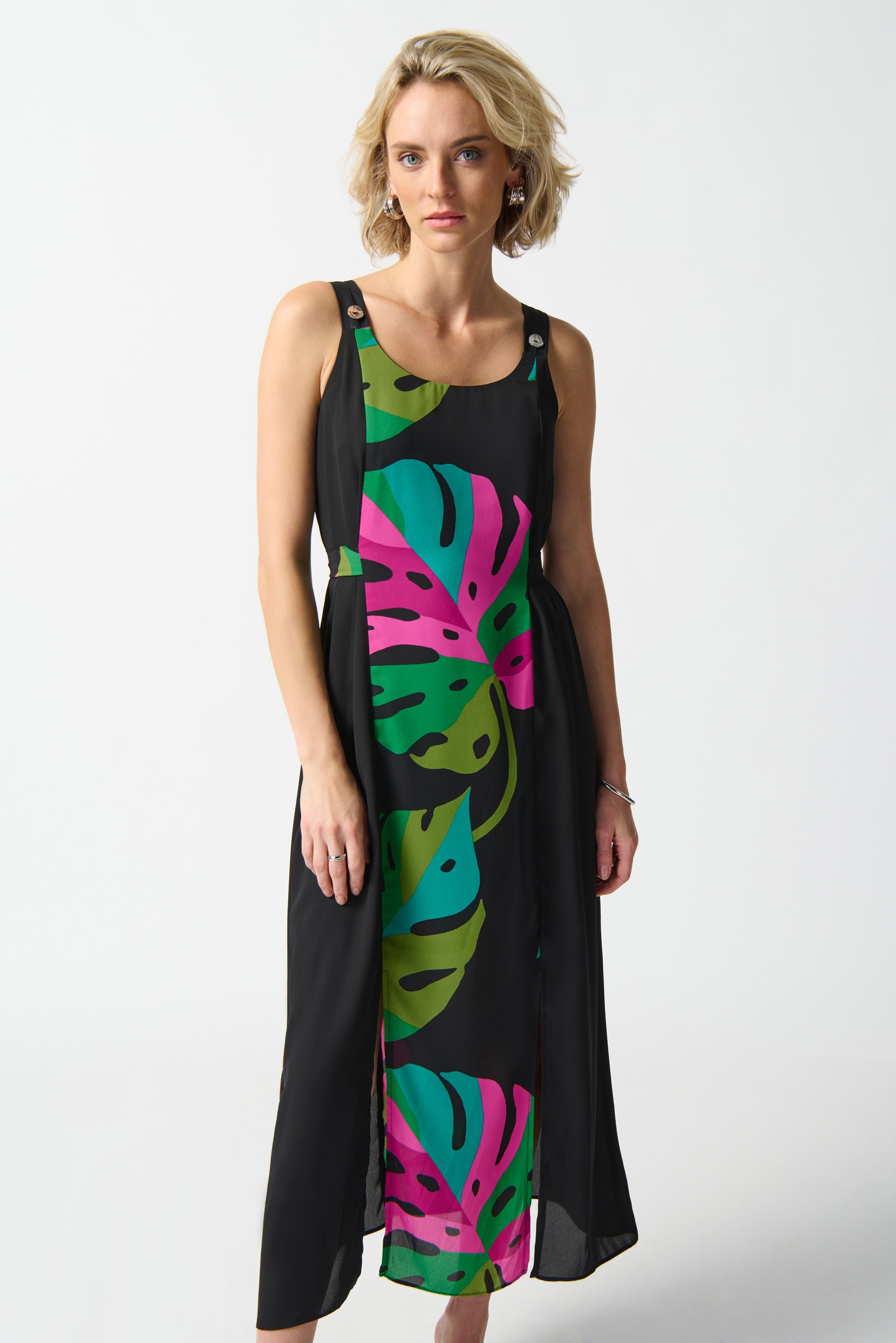 Vestido combinado multicolor 242163