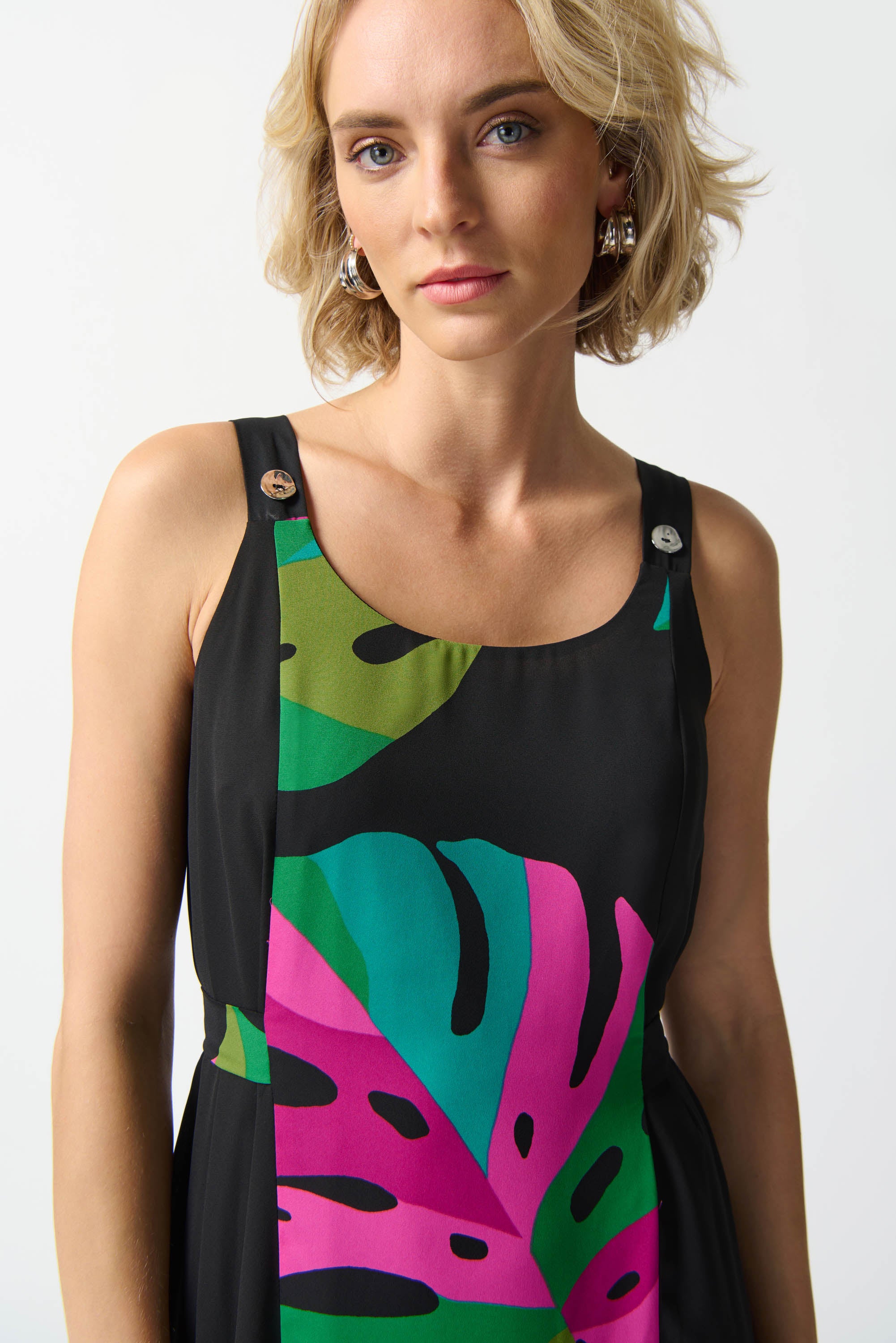 Vestido combinado multicolor 242163