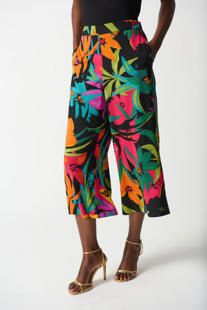 Pantalón culotte estampado tropical 242211