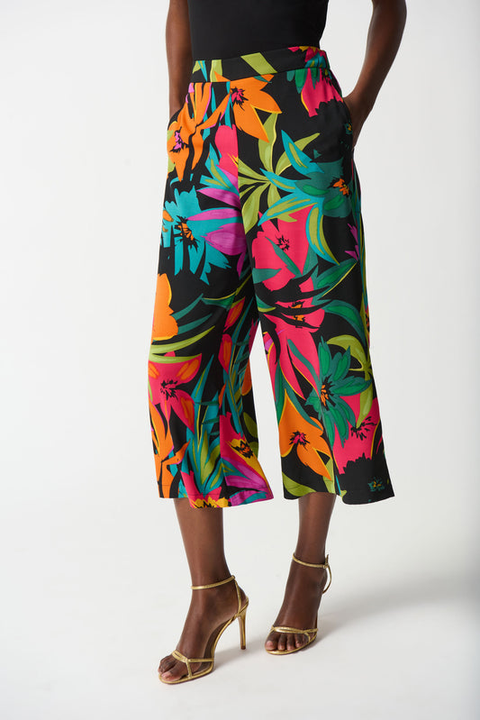 Pantalón culotte estampado tropical 242211