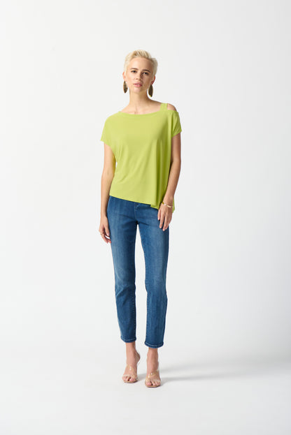 Jeans ajustados con pretina elastica 242924