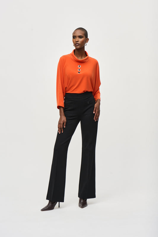 Blusa cuello cantaro naranja 243159