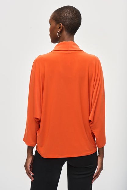 Blusa cuello cantaro naranja 243159