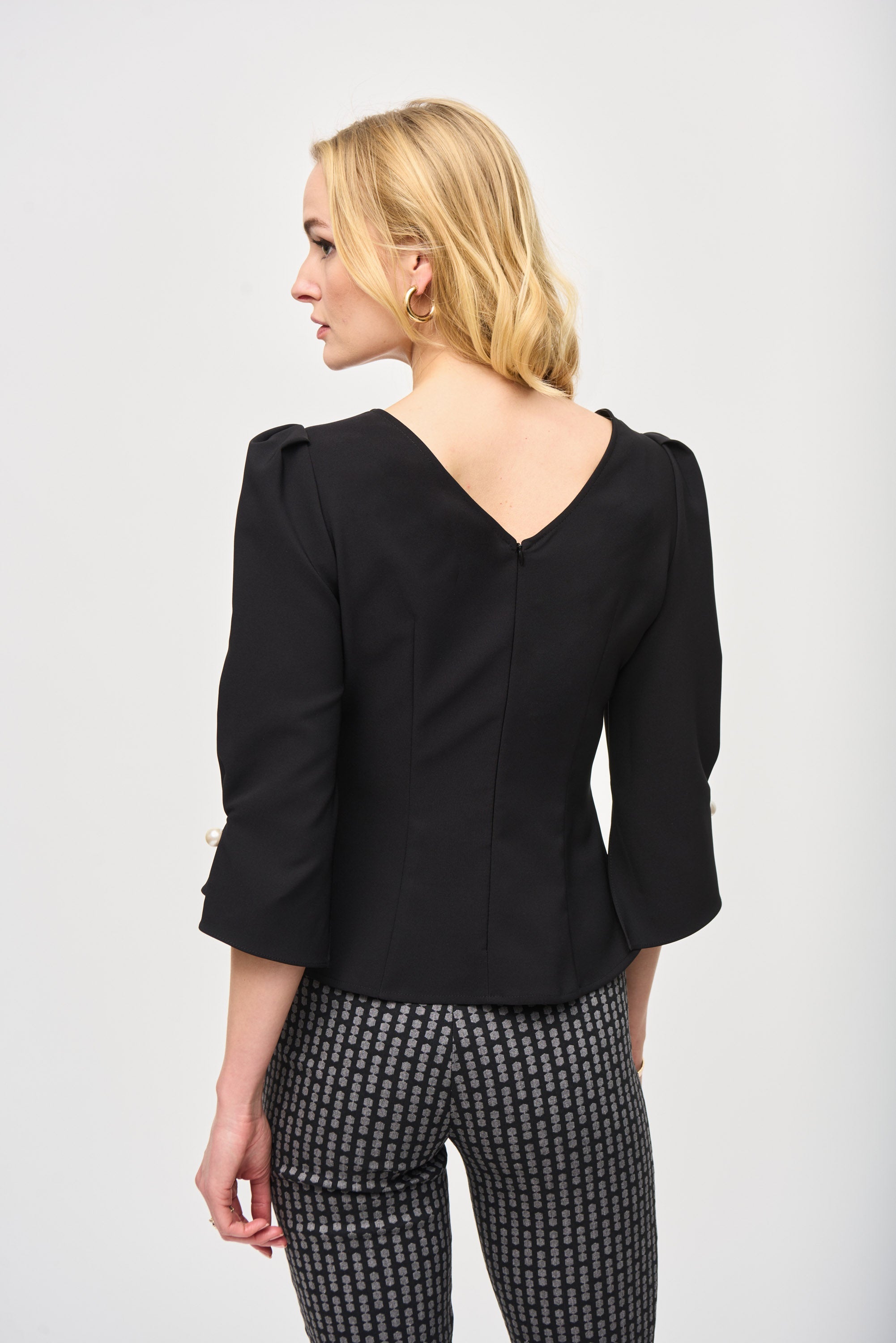 Blusa con manga abullonada 243172