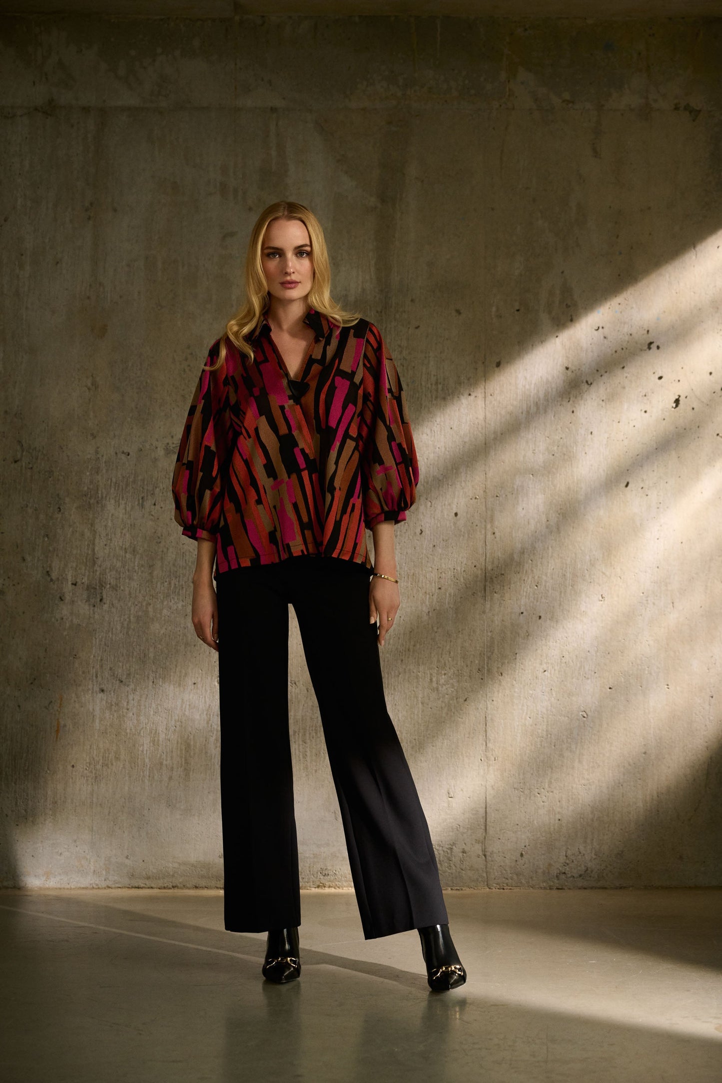 Chaqueta abstracta con manga abullonada 243239