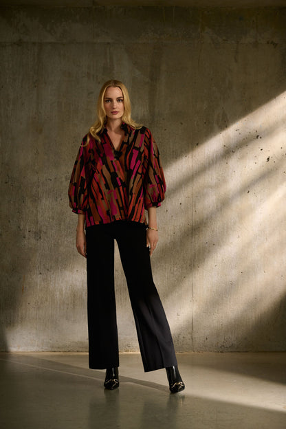 Chaqueta abstracta con manga abullonada 243239