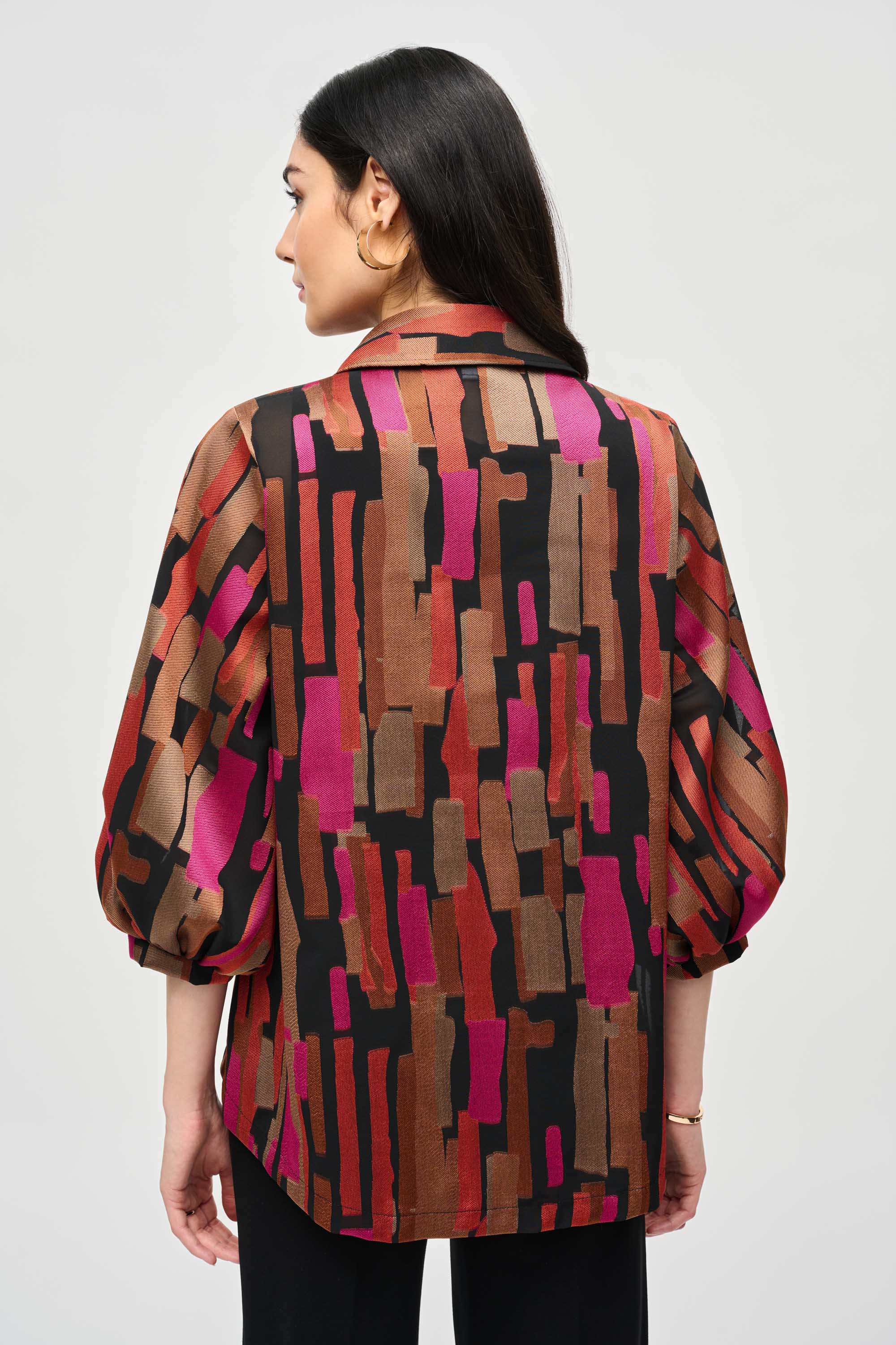 Chaqueta abstracta con manga abullonada 243239