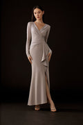 Vestido jaspeado con volantes 243793