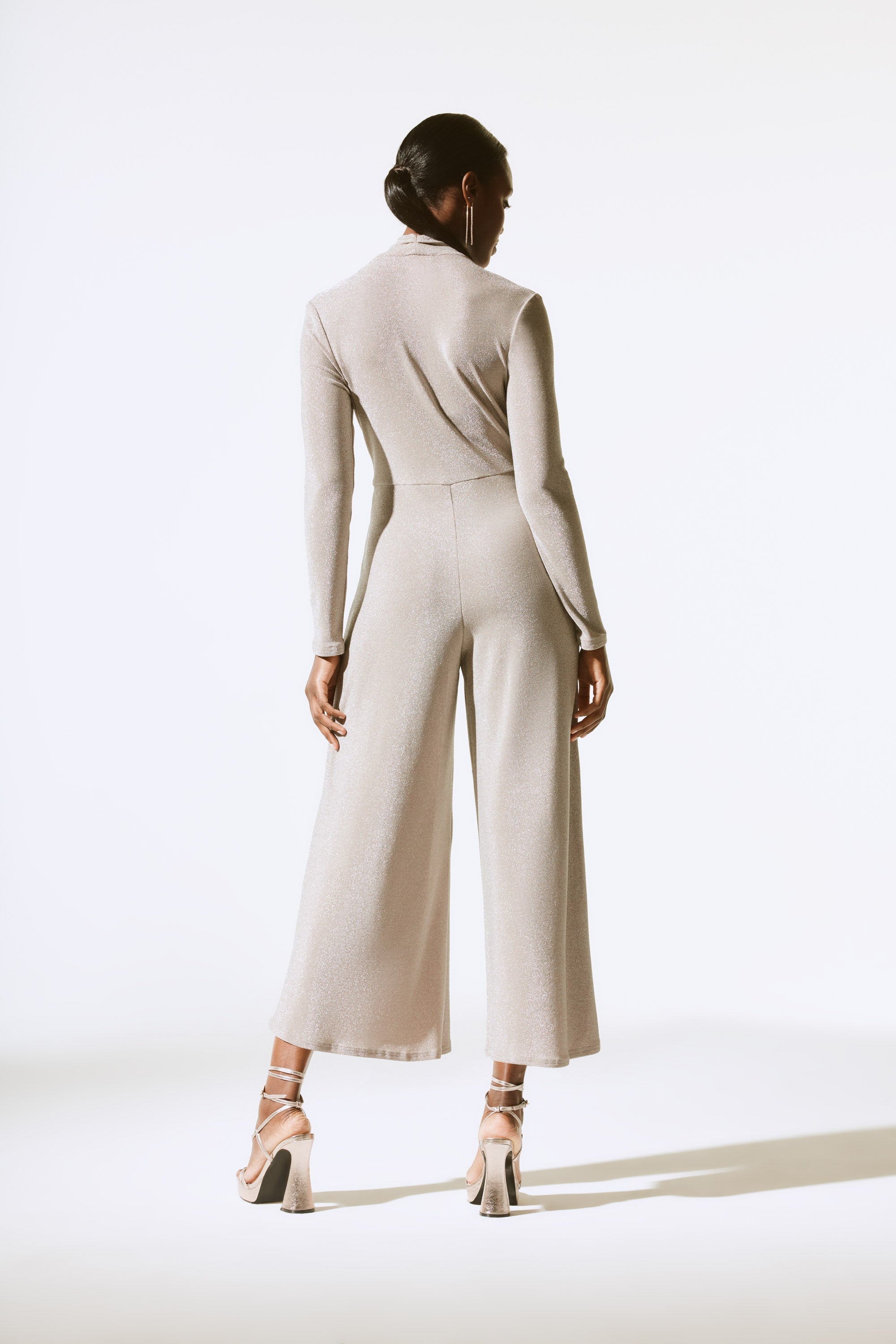 Jumpsuit cruzado jaspeado 243794