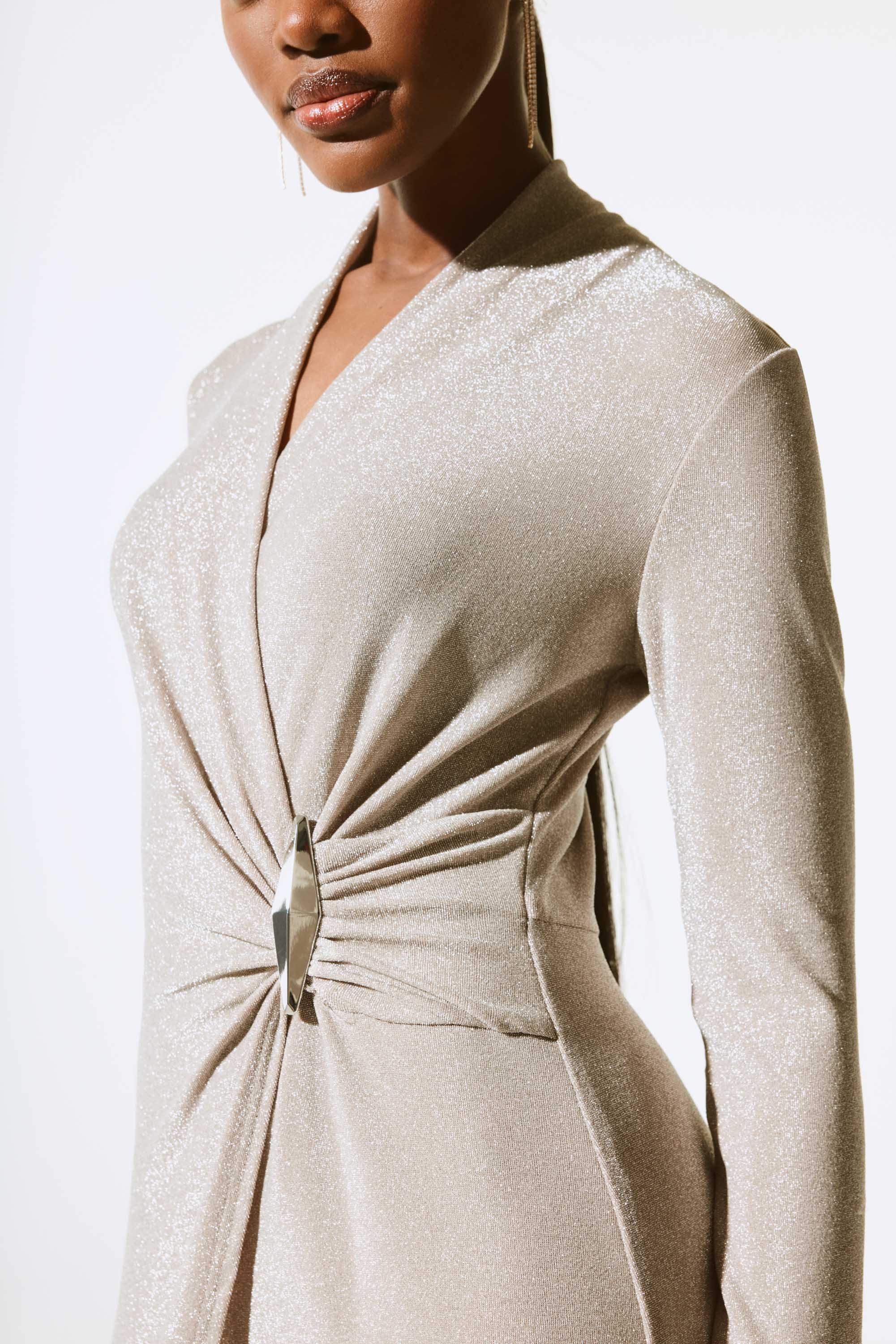 Jumpsuit cruzado jaspeado 243794