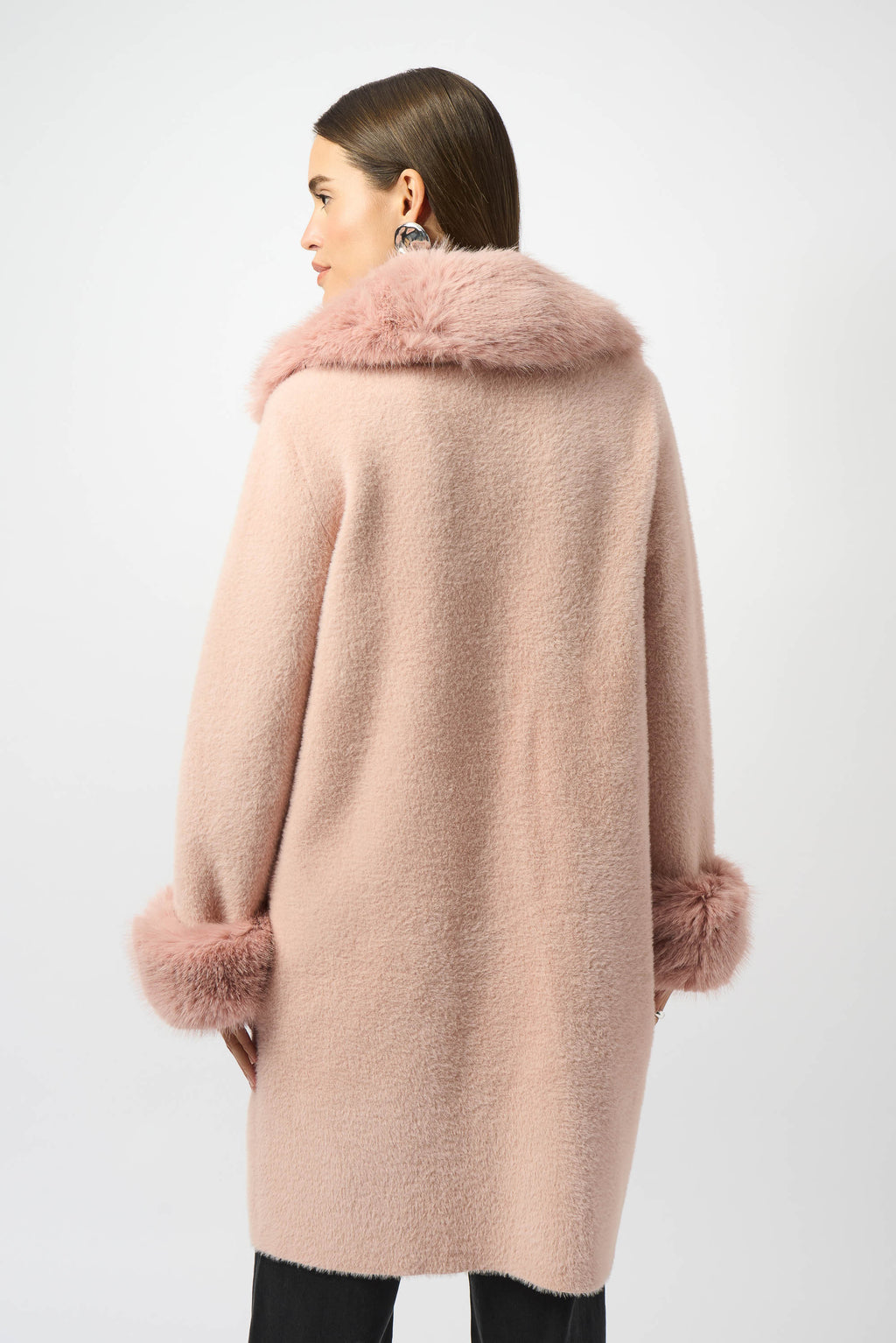 Abrigo con plumas desmontables rosa 243923F25