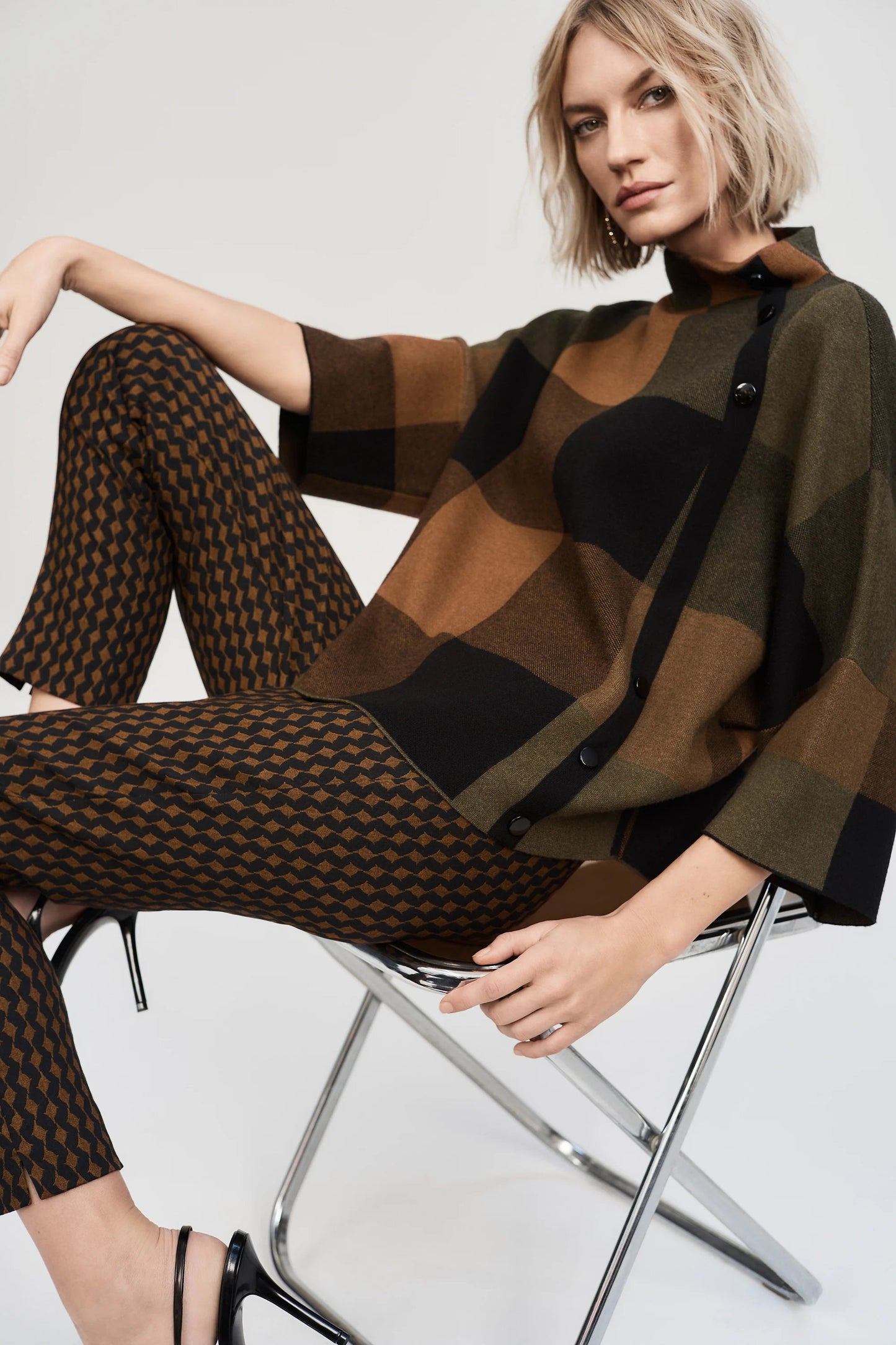 Blusa de punto con manga 3/4 243948