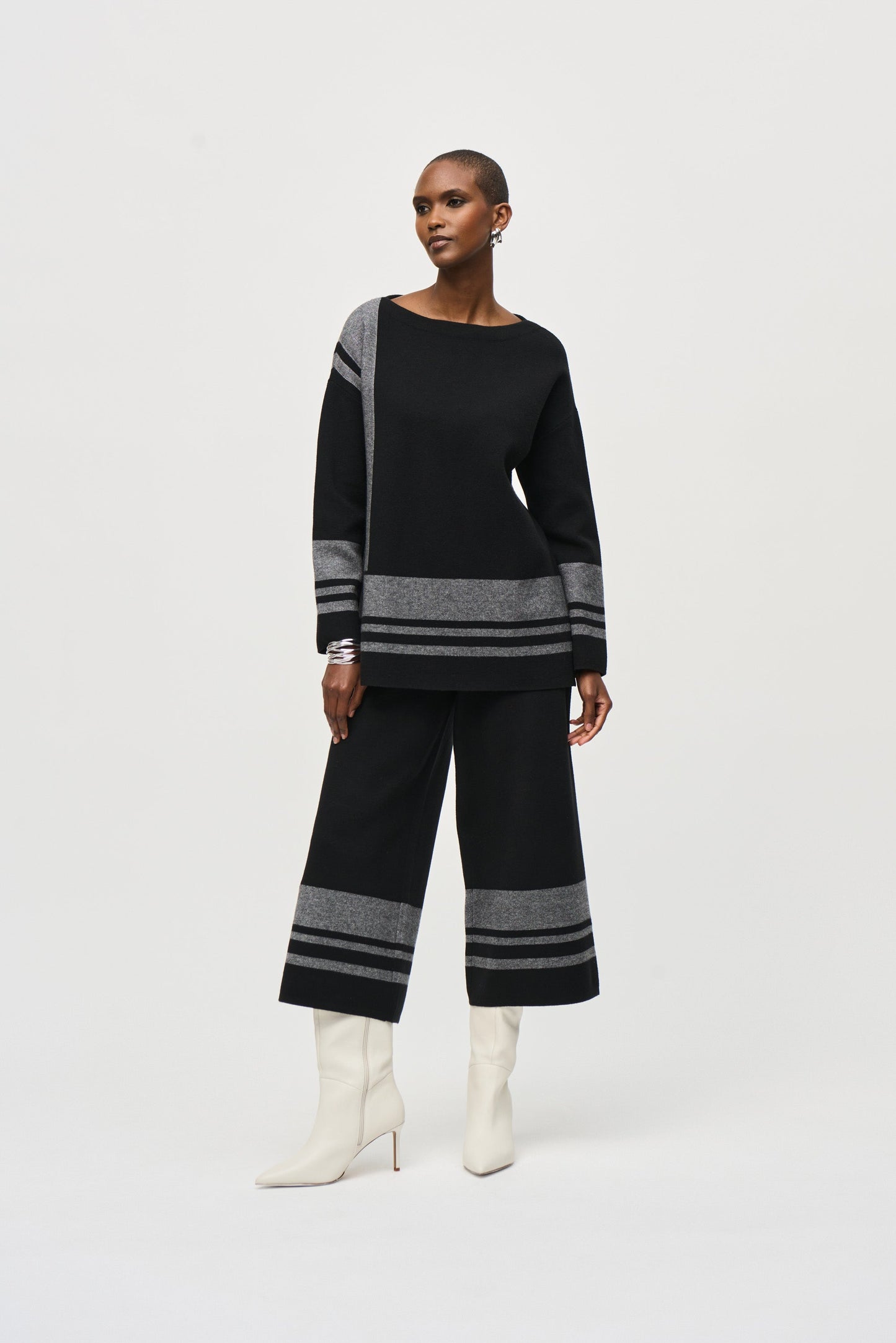 Blusa de punto con diseño a rayas 243949