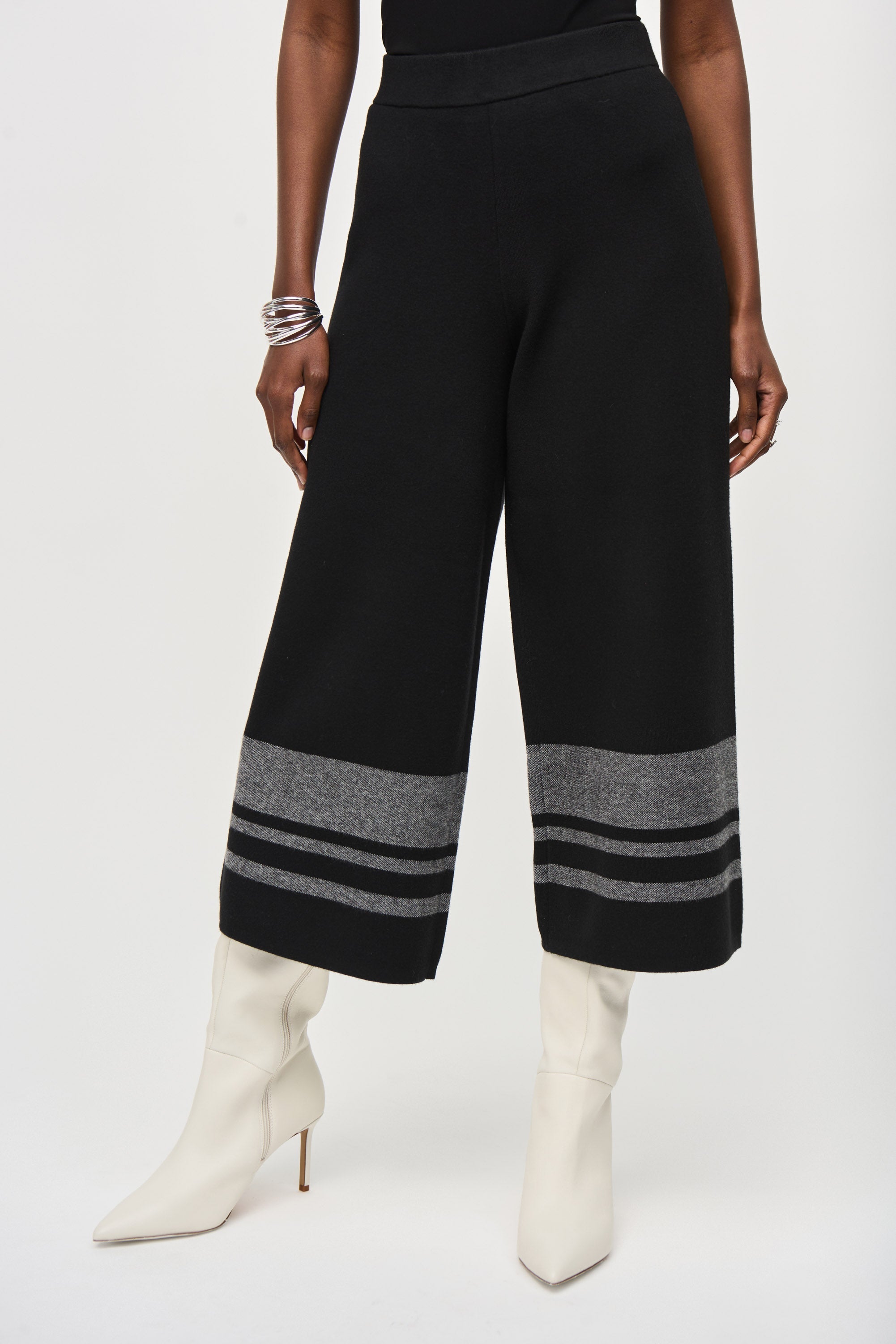 Pantalón de punto con tiro alto 243950