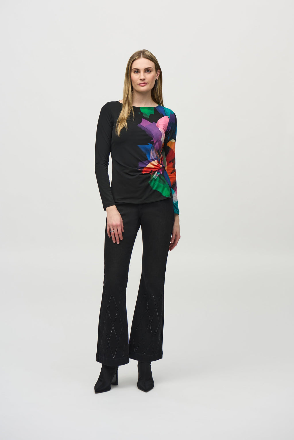 Blusa con estampado multicolor  244073