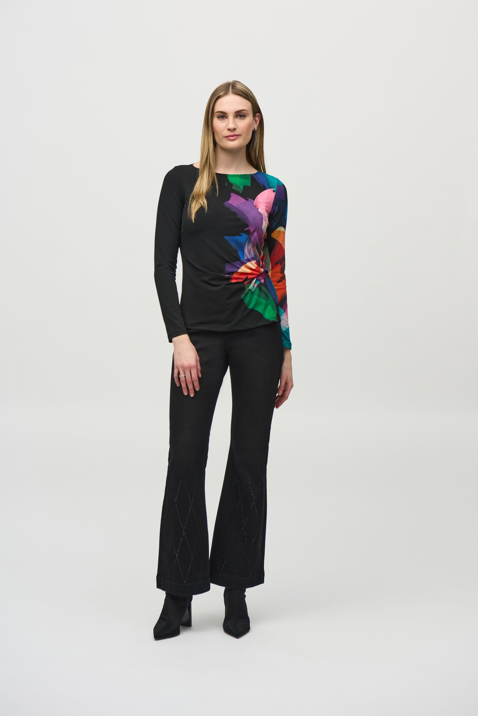 Blusa con estampado multicolor  244073