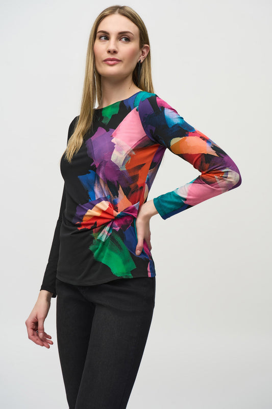 Blusa con estampado multicolor  244073