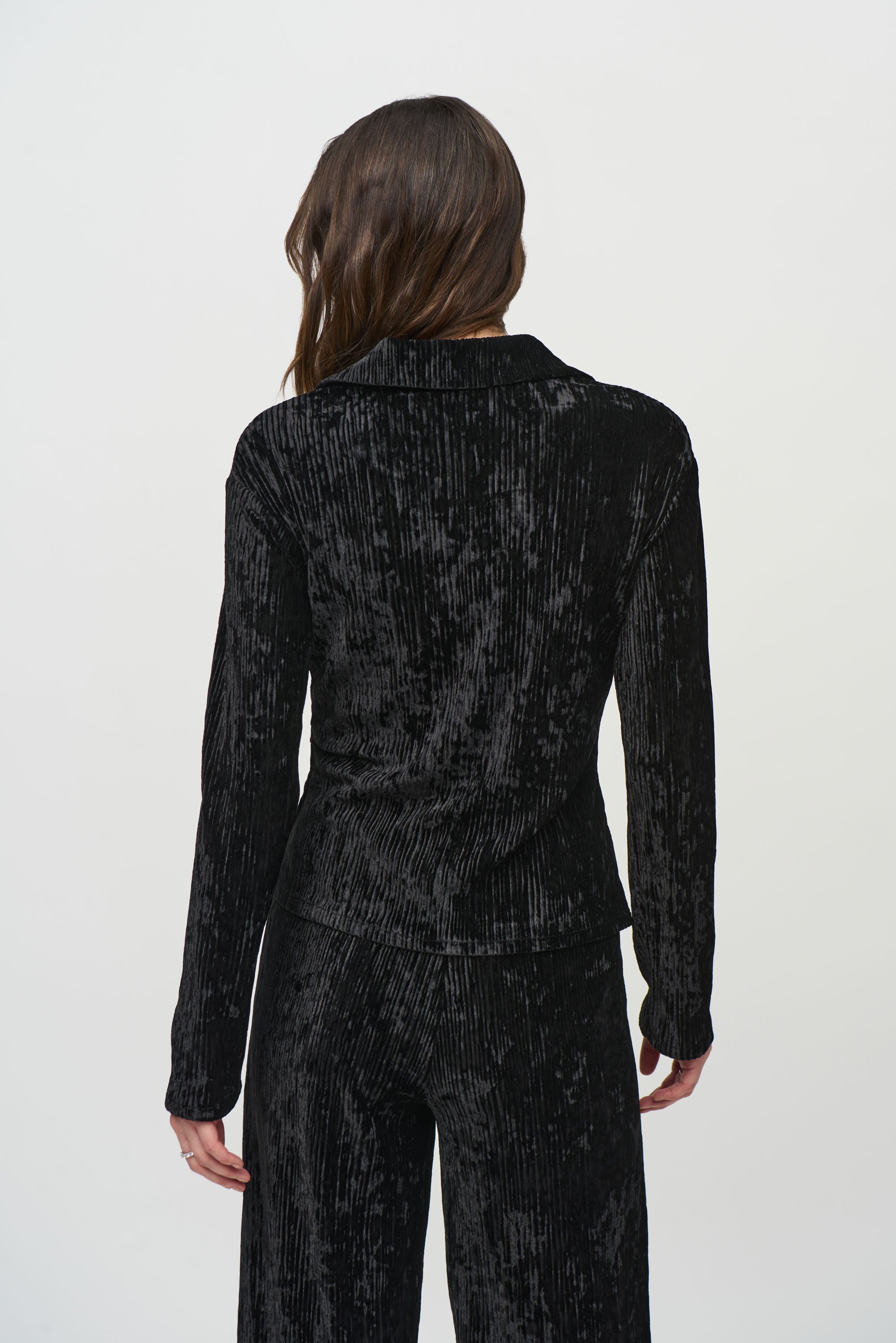 Blusa de manga larga con nudo 244156