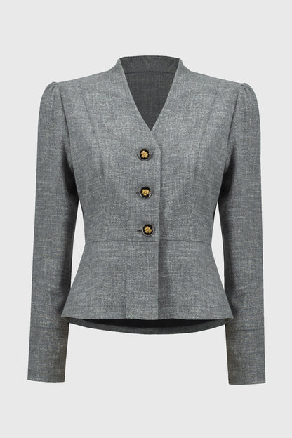 Saco corto con botones frontales 244207