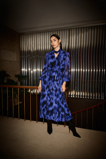 Vestido de gasa plisado 244924