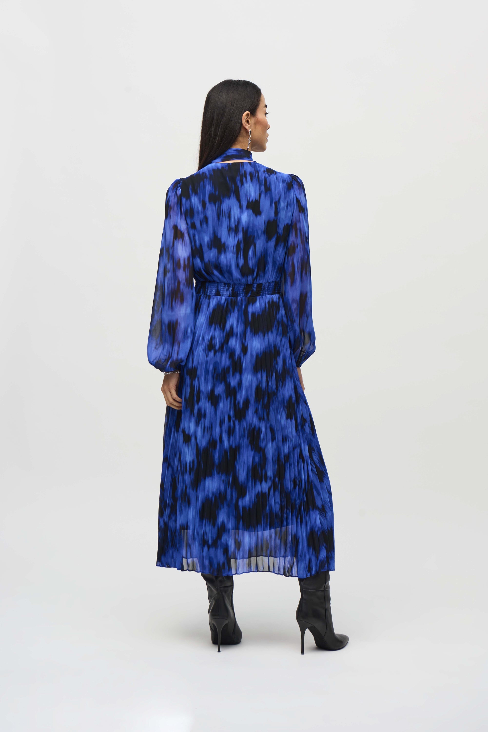 Vestido de gasa plisado 244924