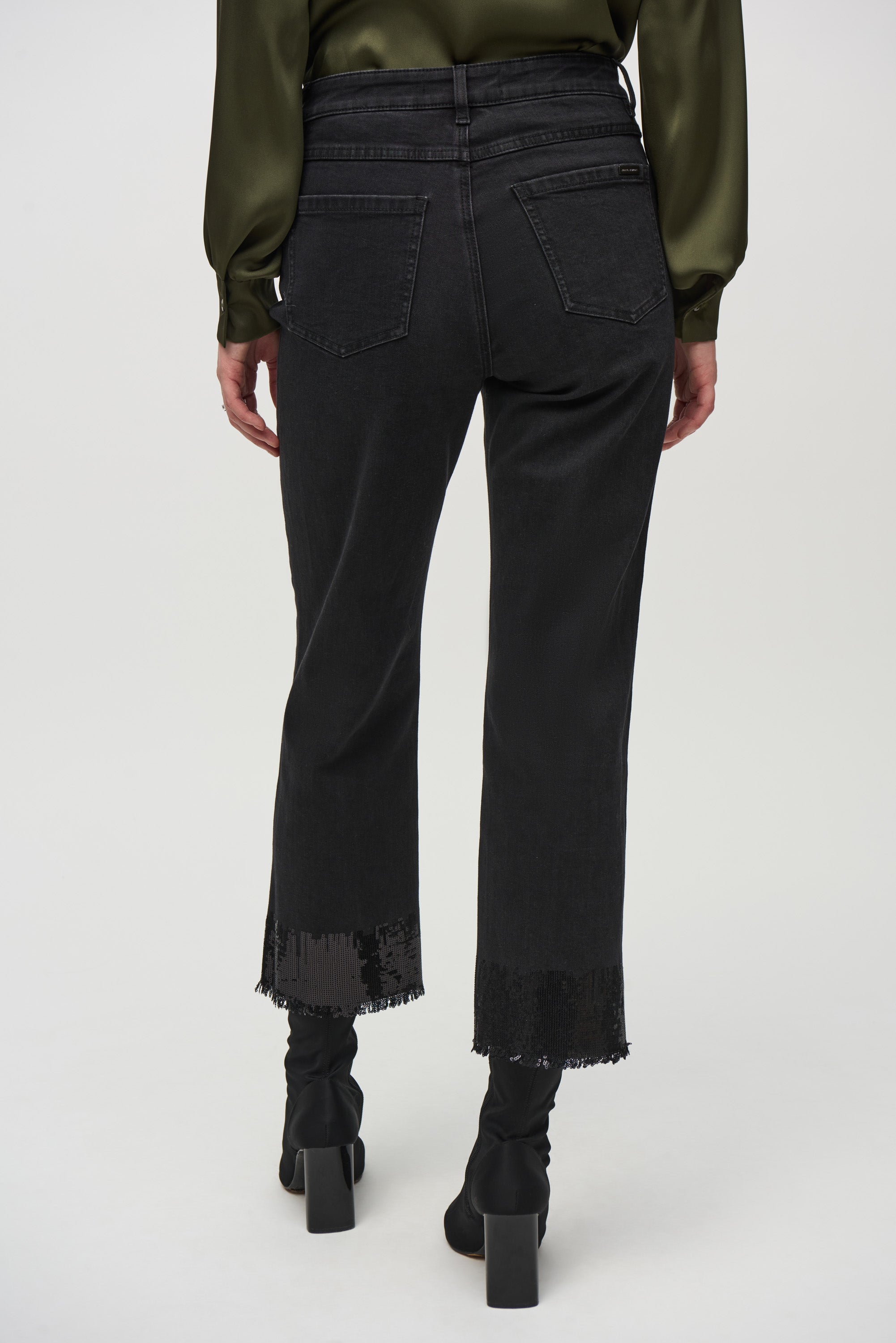Pantalón con lentejuelas  en dobladillo 244948