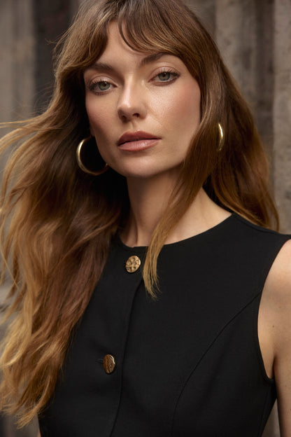 Chaleco ajustado negro 253156