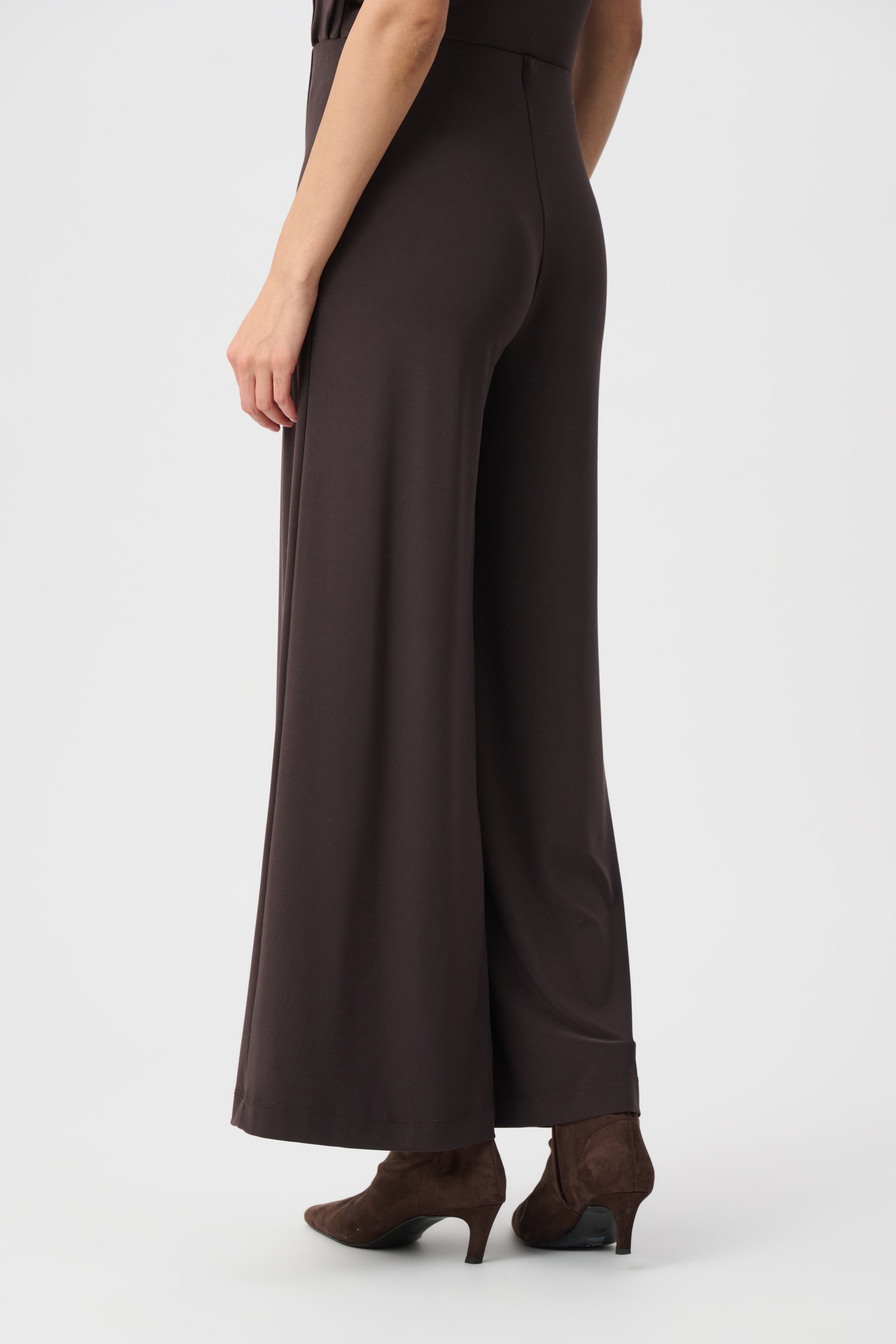 Pantalones de pierna ancha sin cierre cafe 251017F2