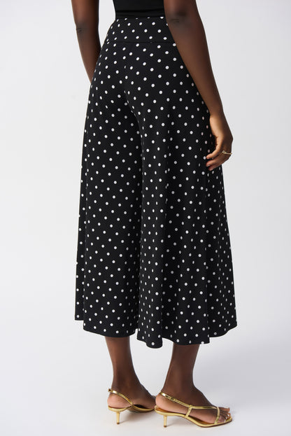 Pantalones culotte con estampado de puntos sin cierres 251040