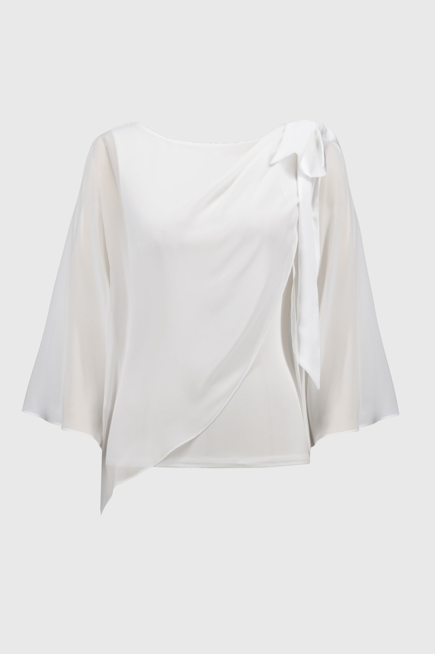 Blusa estilo poncho de gasa vainilla 251739 | Signature