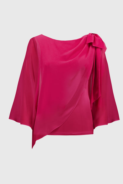 Blusa estilo poncho de rosa geranio 251739 | Signature