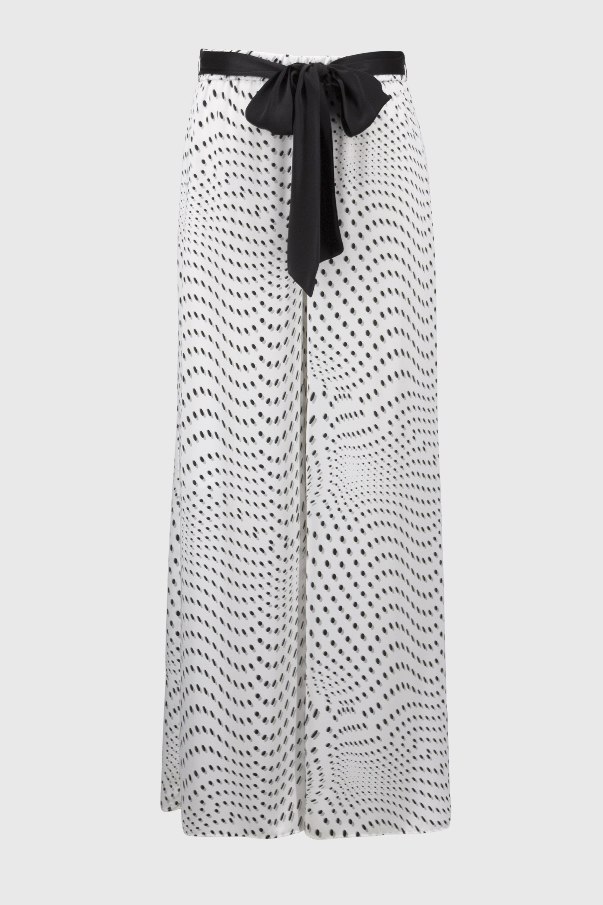 Pantalón de pierna ancha con estampado de puntos 251747 | Signature
