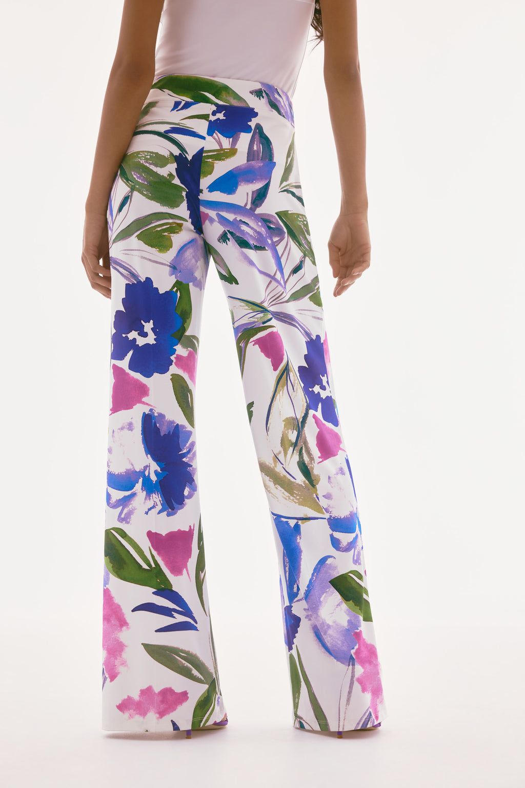 Pantalones de pierna ancha con estampado floral 251770 | Signature