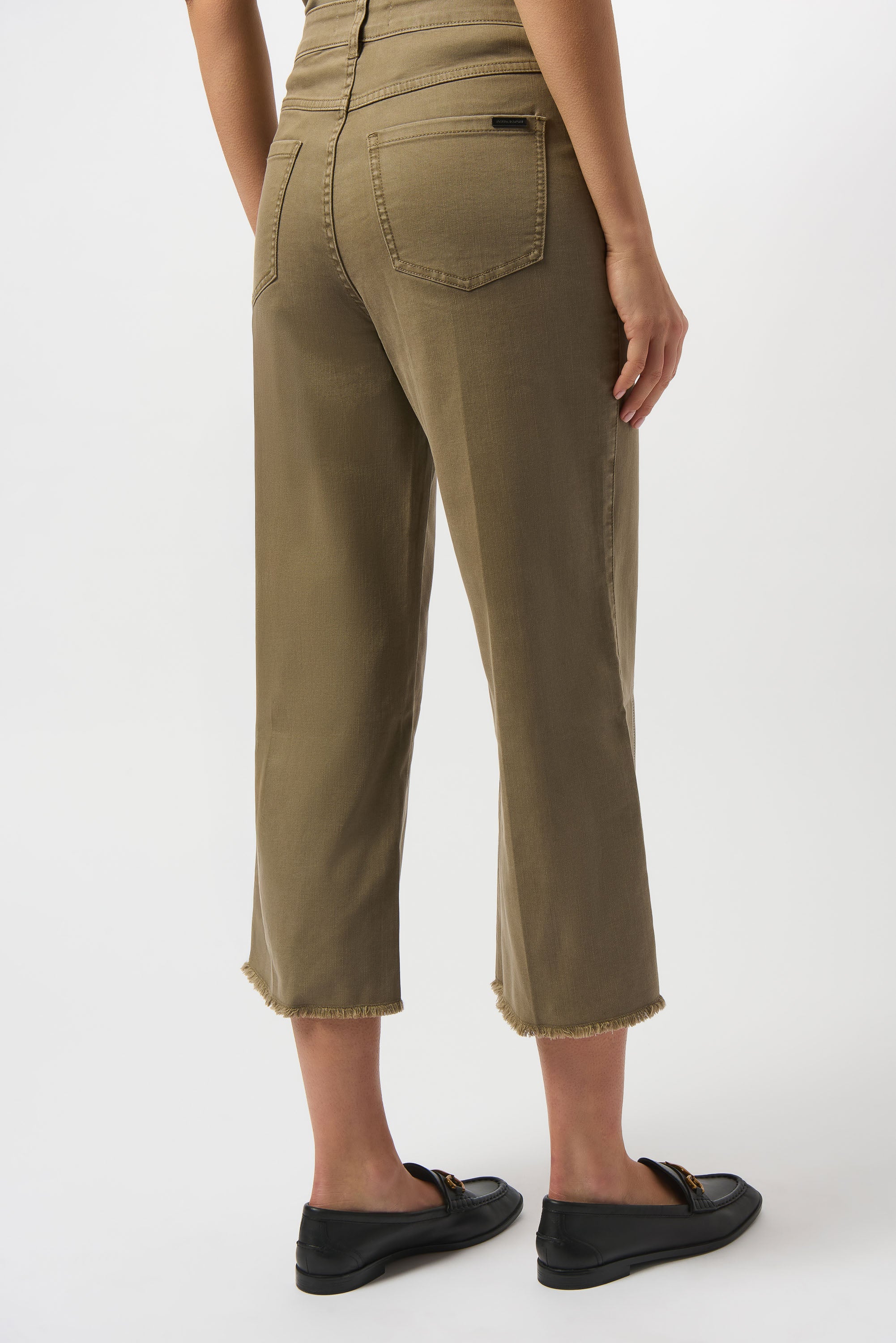 Jeans culotte con costura frontal café java 251901F25