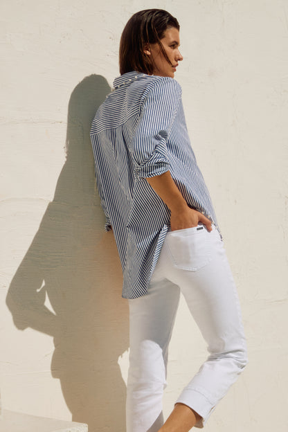 Blusa elastica a rayas 251942