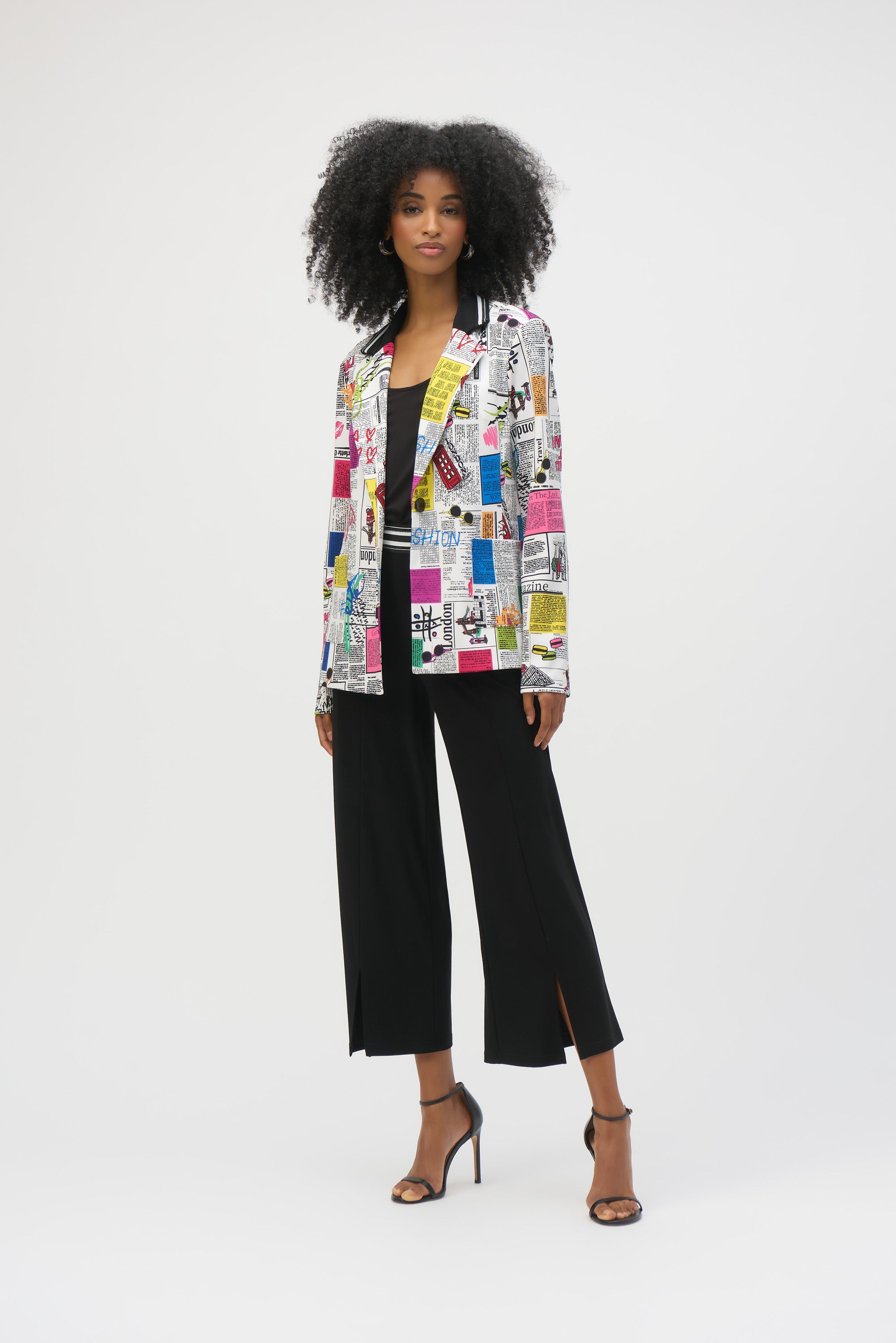 Blazer entallado con estampado 252088