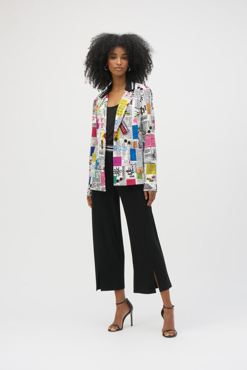 Blazer entallado con estampado 252088
