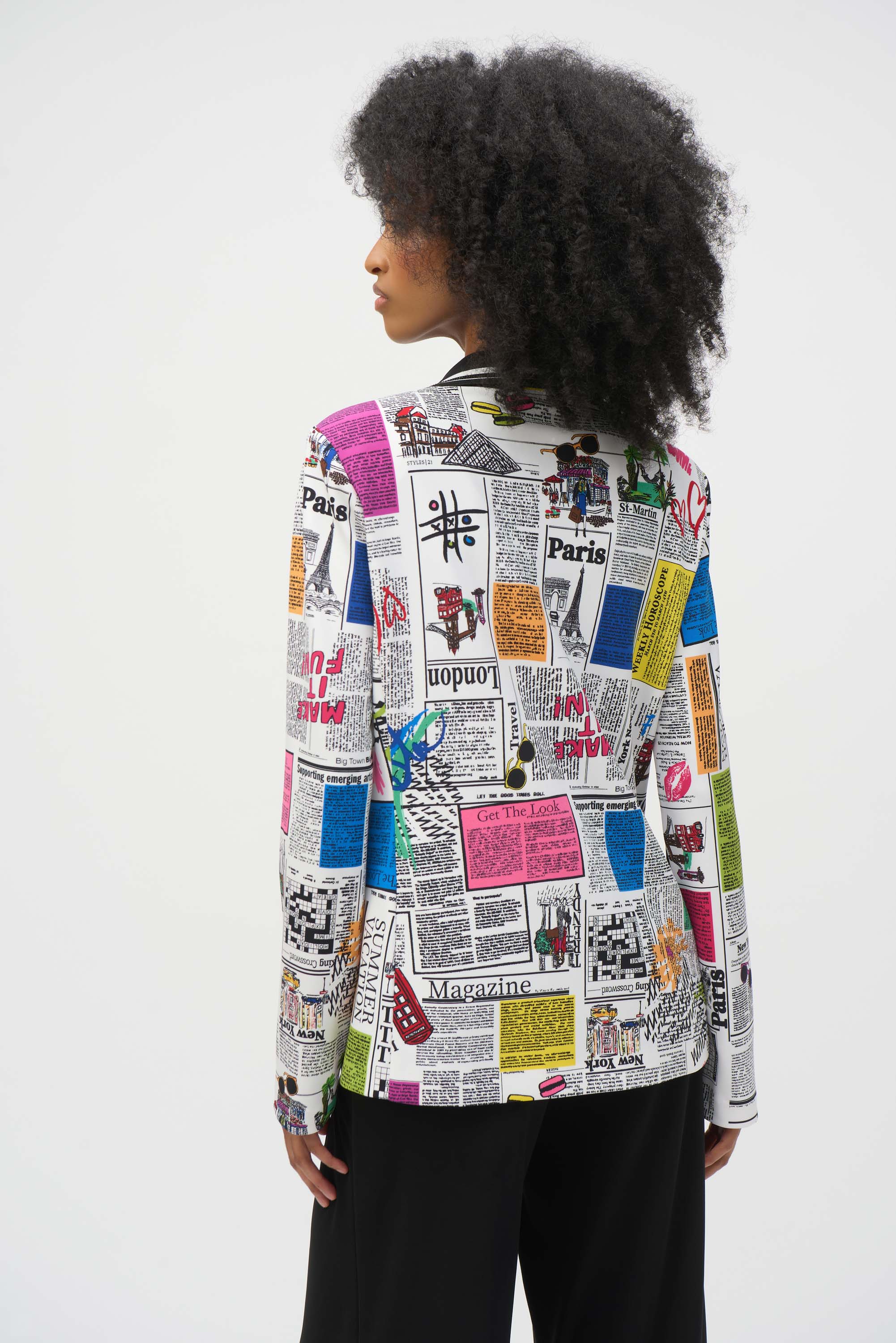 Blazer entallado con estampado 252088