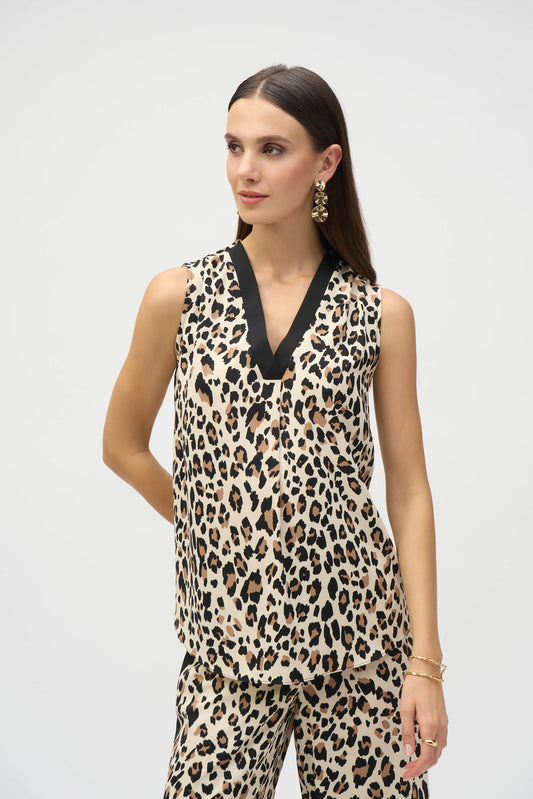 Blusa sin mangas animal print 252118