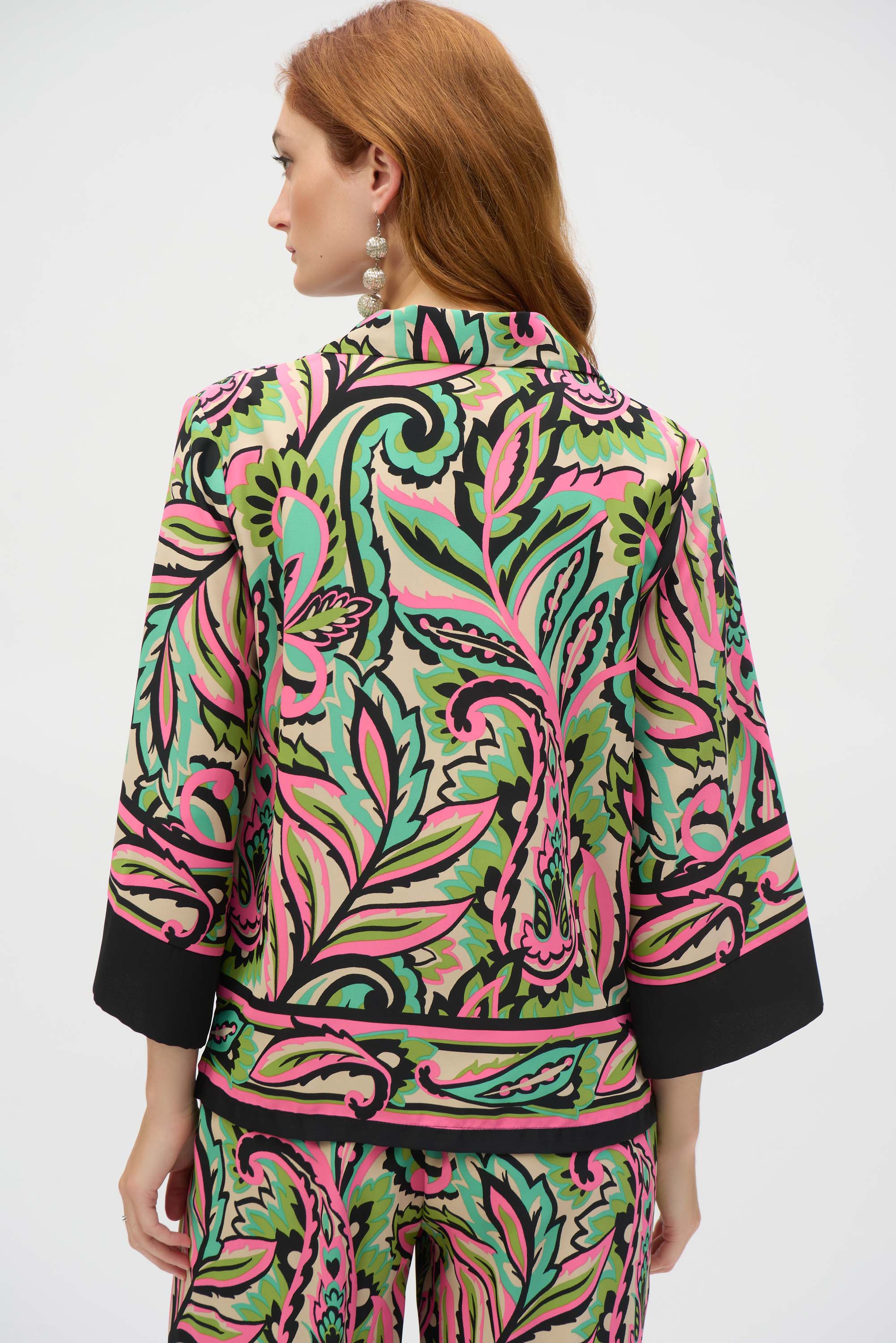 Blusa con estampado de cachemiras multicolor 252141