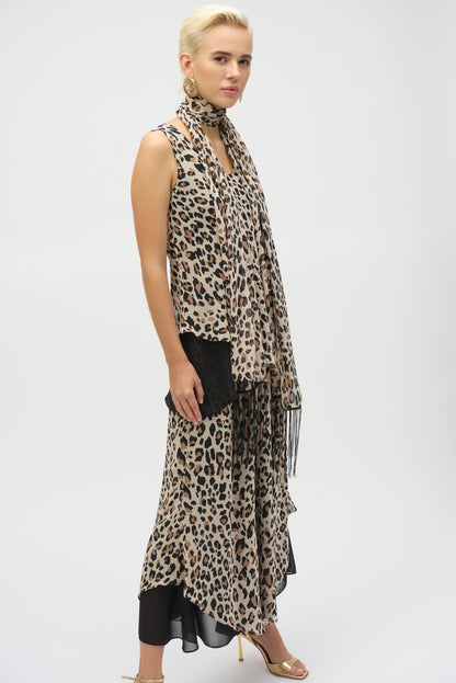 Túnica reversible con estampado animal 252155