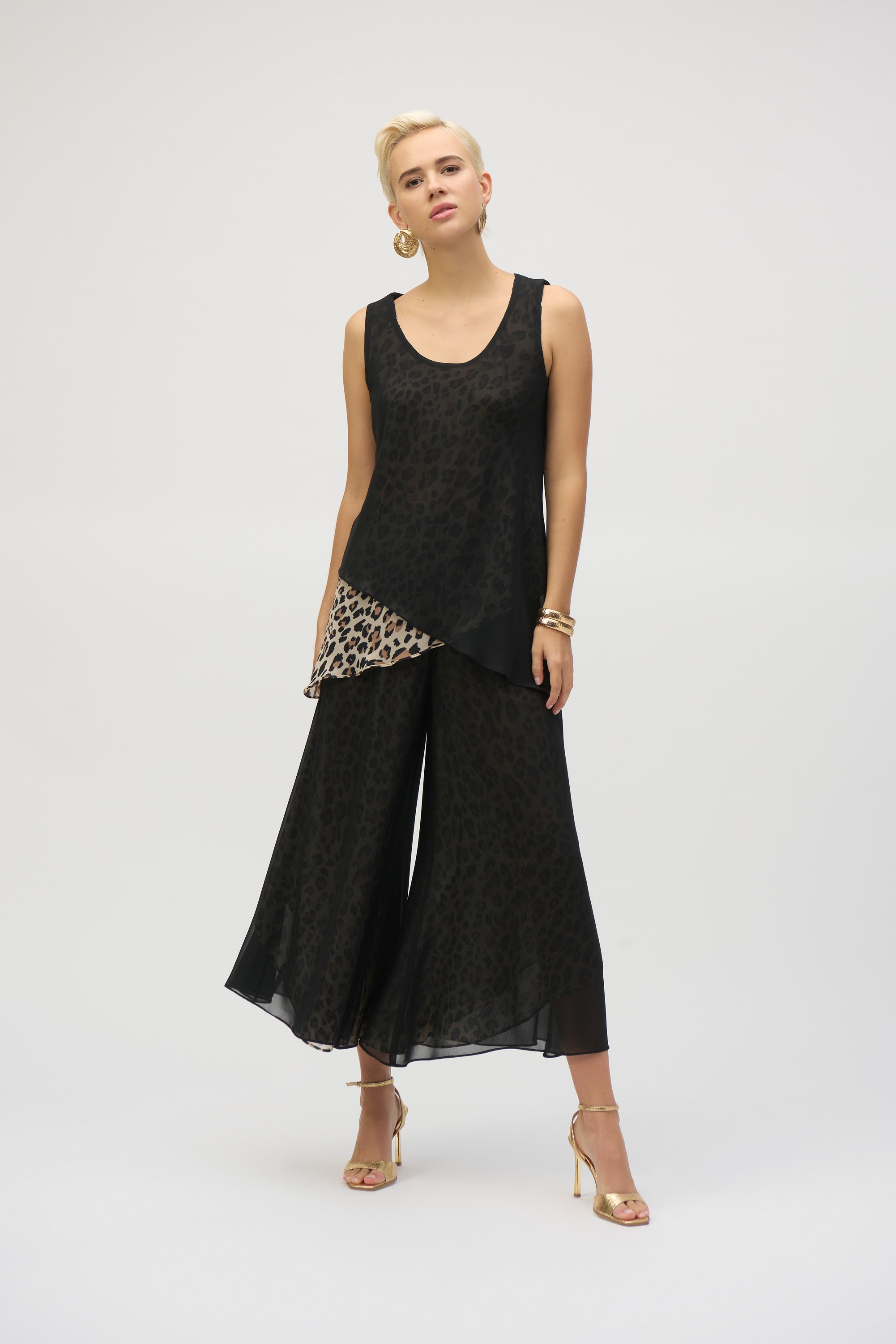 Pantalones culotte reversibles estampado animal 252156