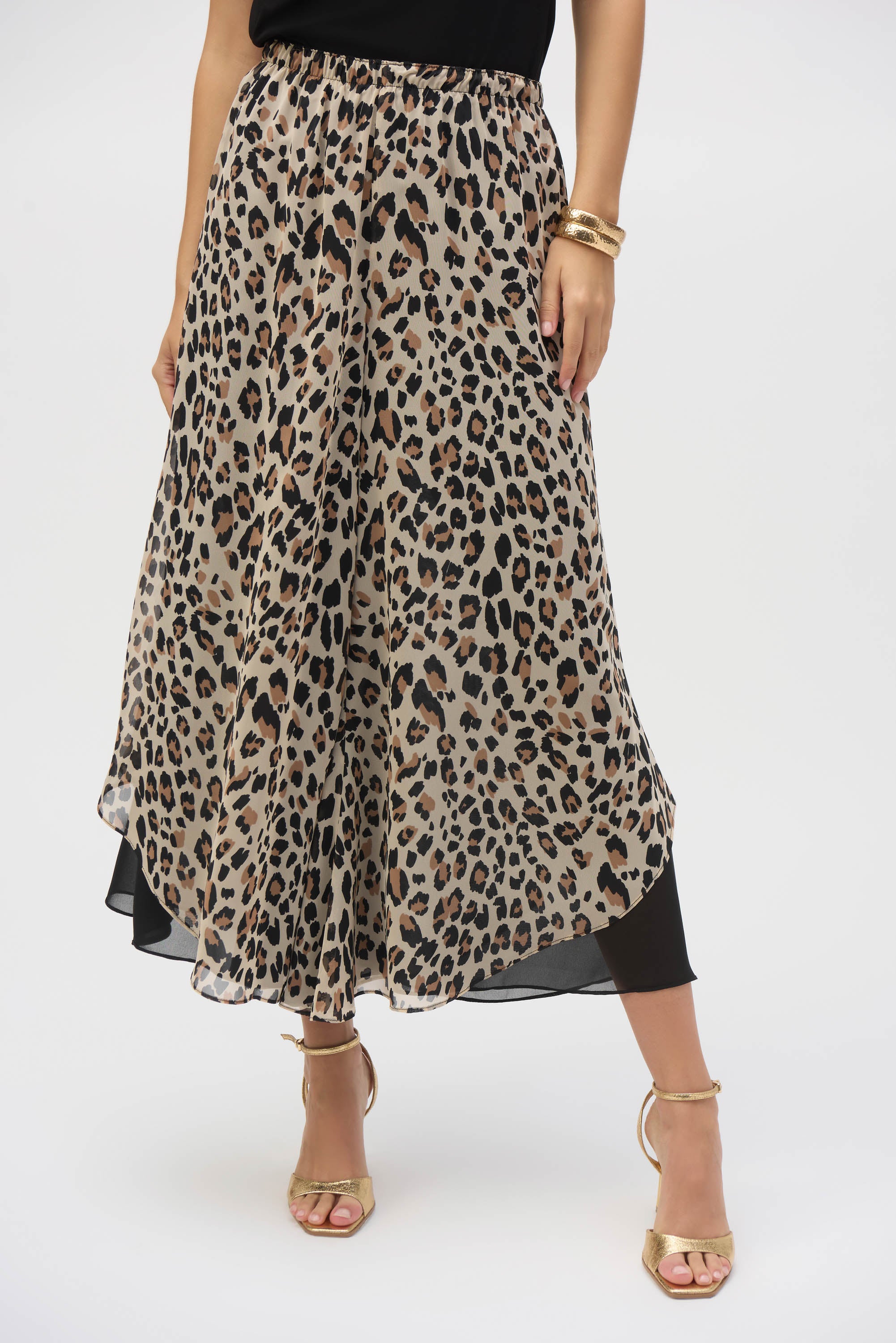 Pantalones culotte reversibles estampado animal 252156