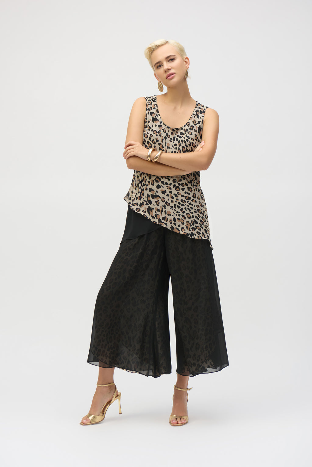 Pantalones culotte reversibles estampado animal 252156